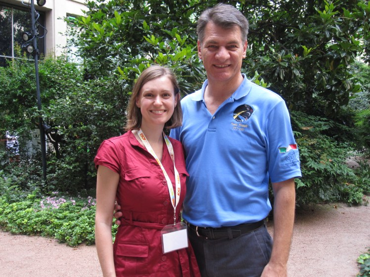 Kate Arkless Gray and astronaut Paolo Nespoli