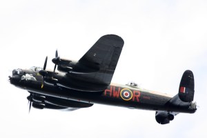 Lancaster flying over Bletchley Park