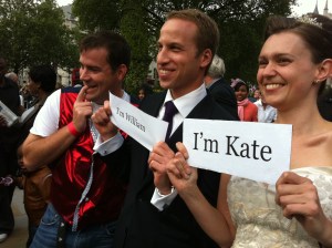 Jolly American, Prince William look-a-like, and me.